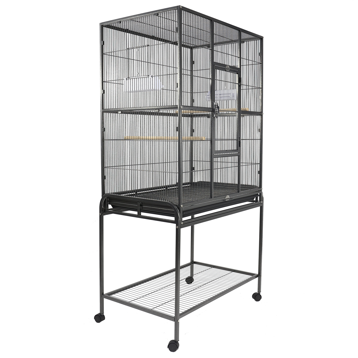 Flight Cage & Stand - Black 31"x20"x62"