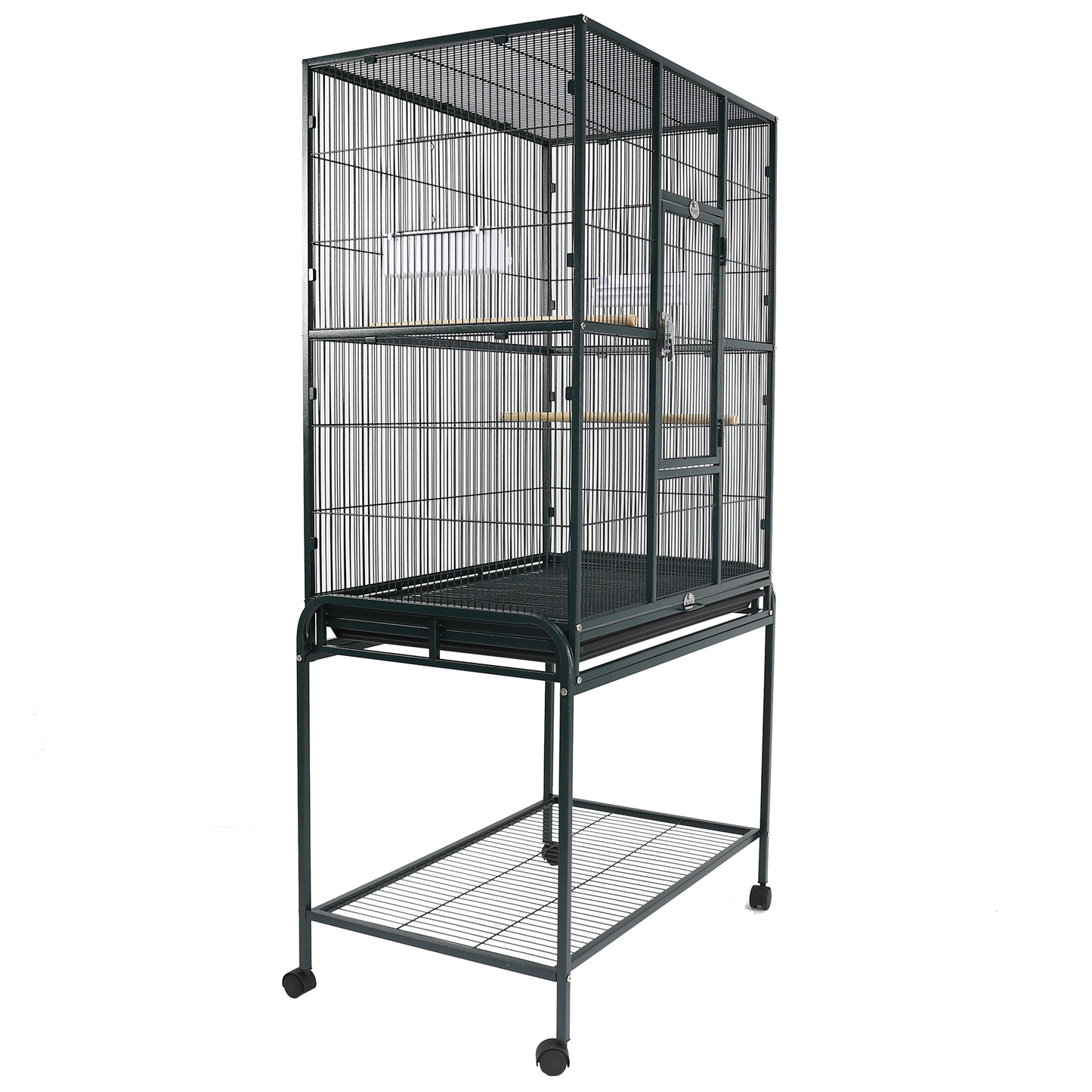Flight Cage & Stand - Green 31"x20"x62"