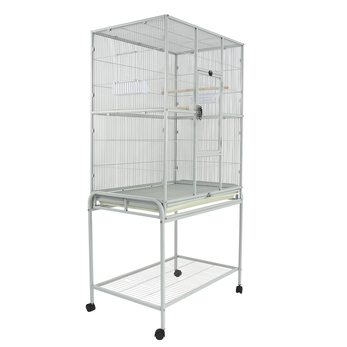 Flight Cage & Stand - Platinum 31"x20"x62"