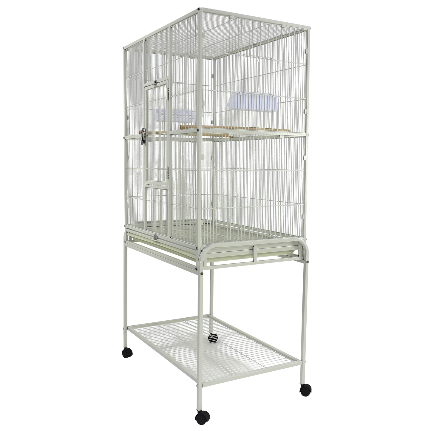 Flight Cage & Stand - White 31"x20"x62"