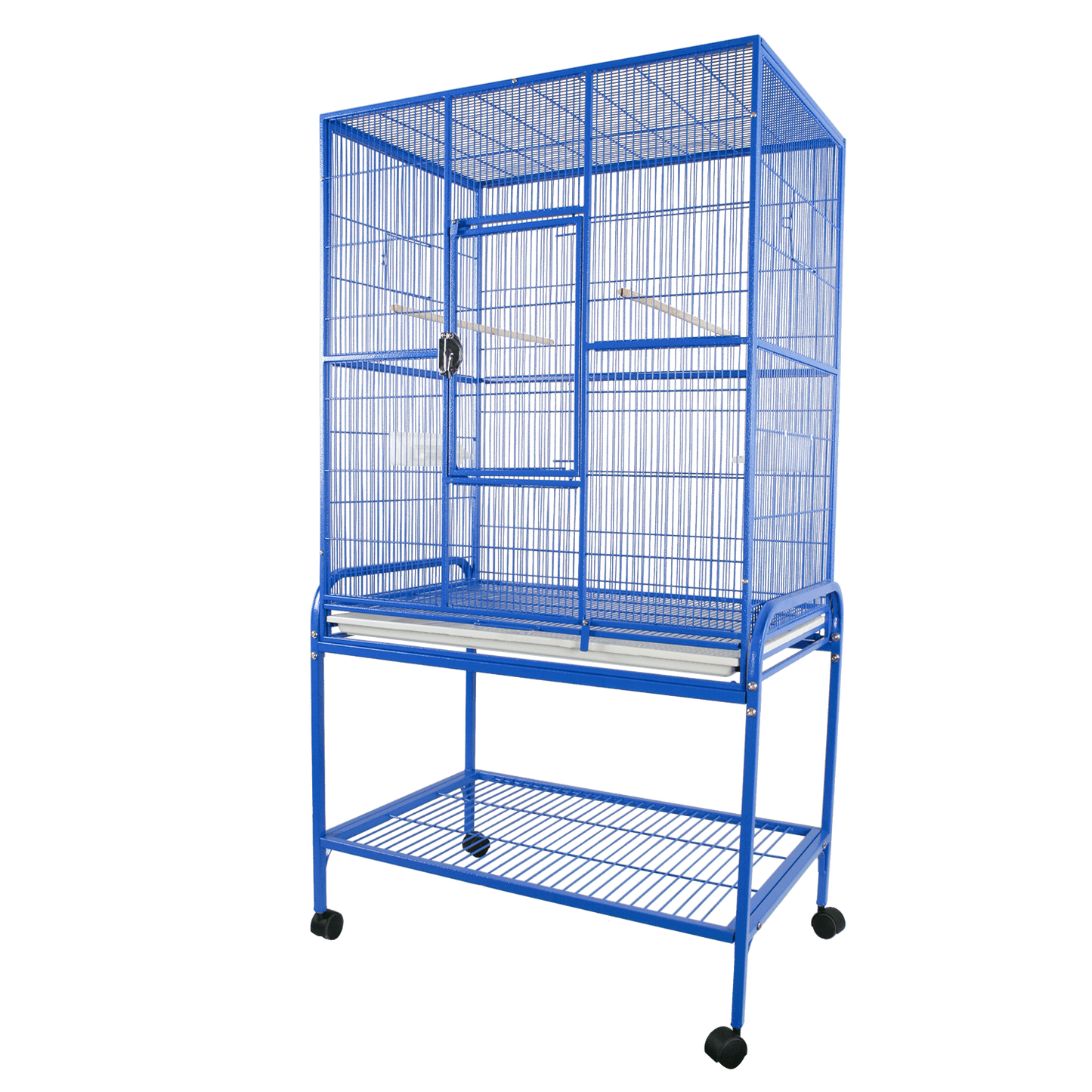 Flight Cage & Stand - Blue 32"x21"x63"