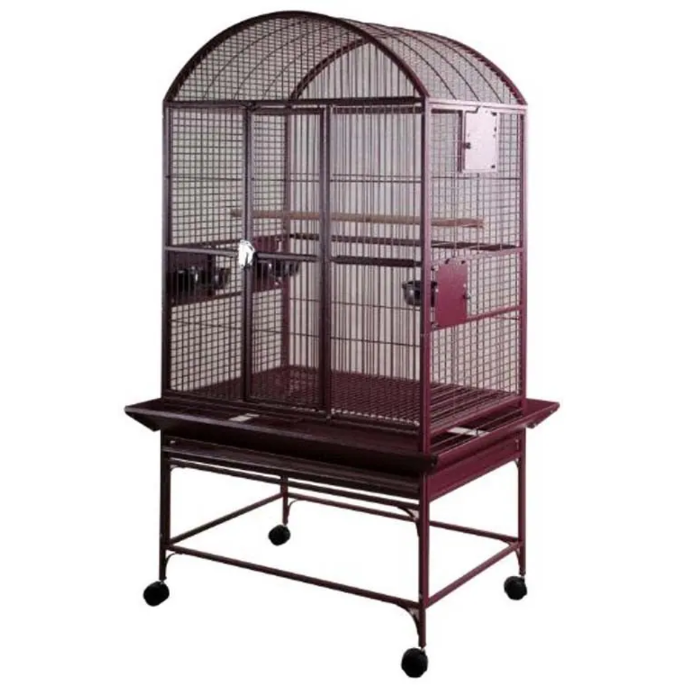 Dome Top Cage - Burgundy 32"x23"x63"