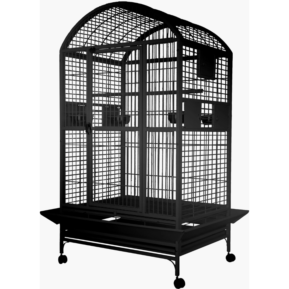 Dome Top Cage - Black 40"x30"x75"