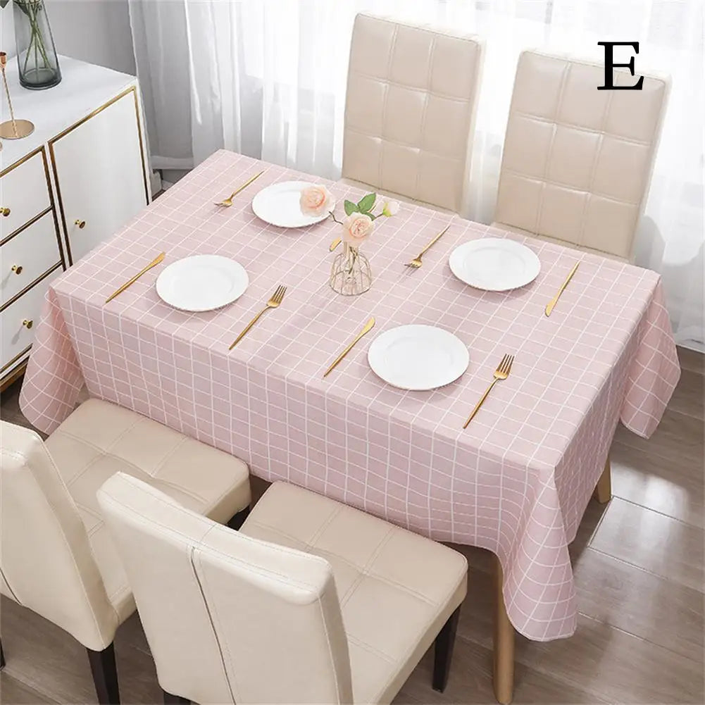 Colorful Nordic Style Sub-print Household Waterproof And Oil-proof Tablecloth Washable Anti-scalding Thickened Rectangular Party