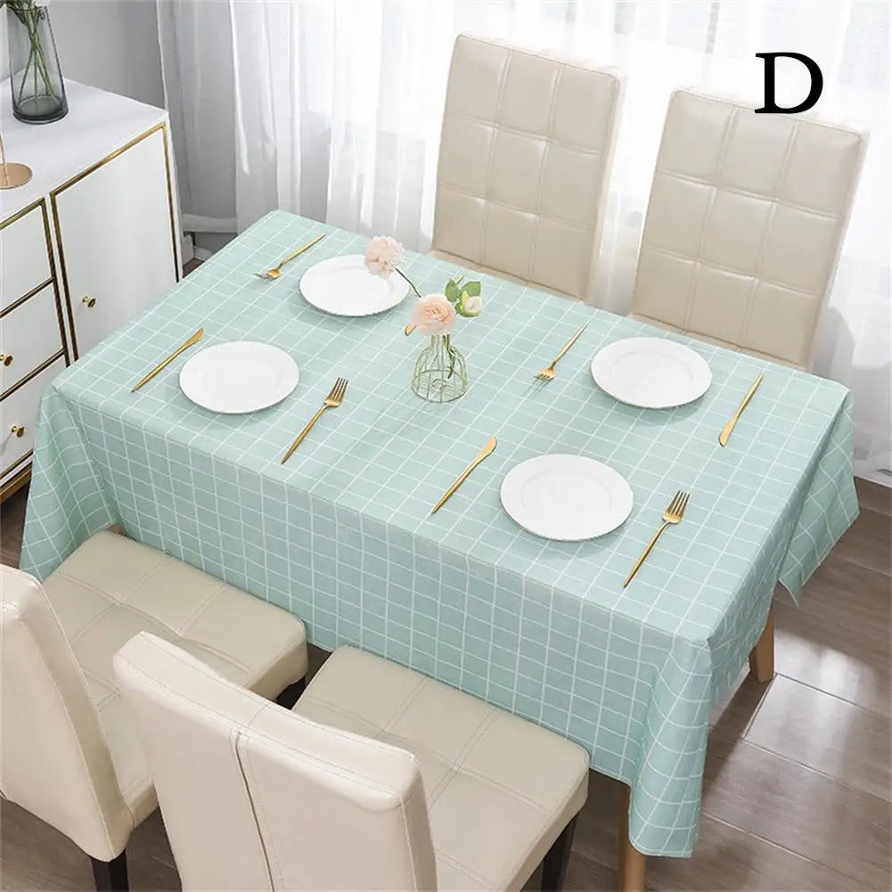 Colorful Nordic Style Sub-print Household Waterproof And Oil-proof Tablecloth Washable Anti-scalding Thickened Rectangular Party