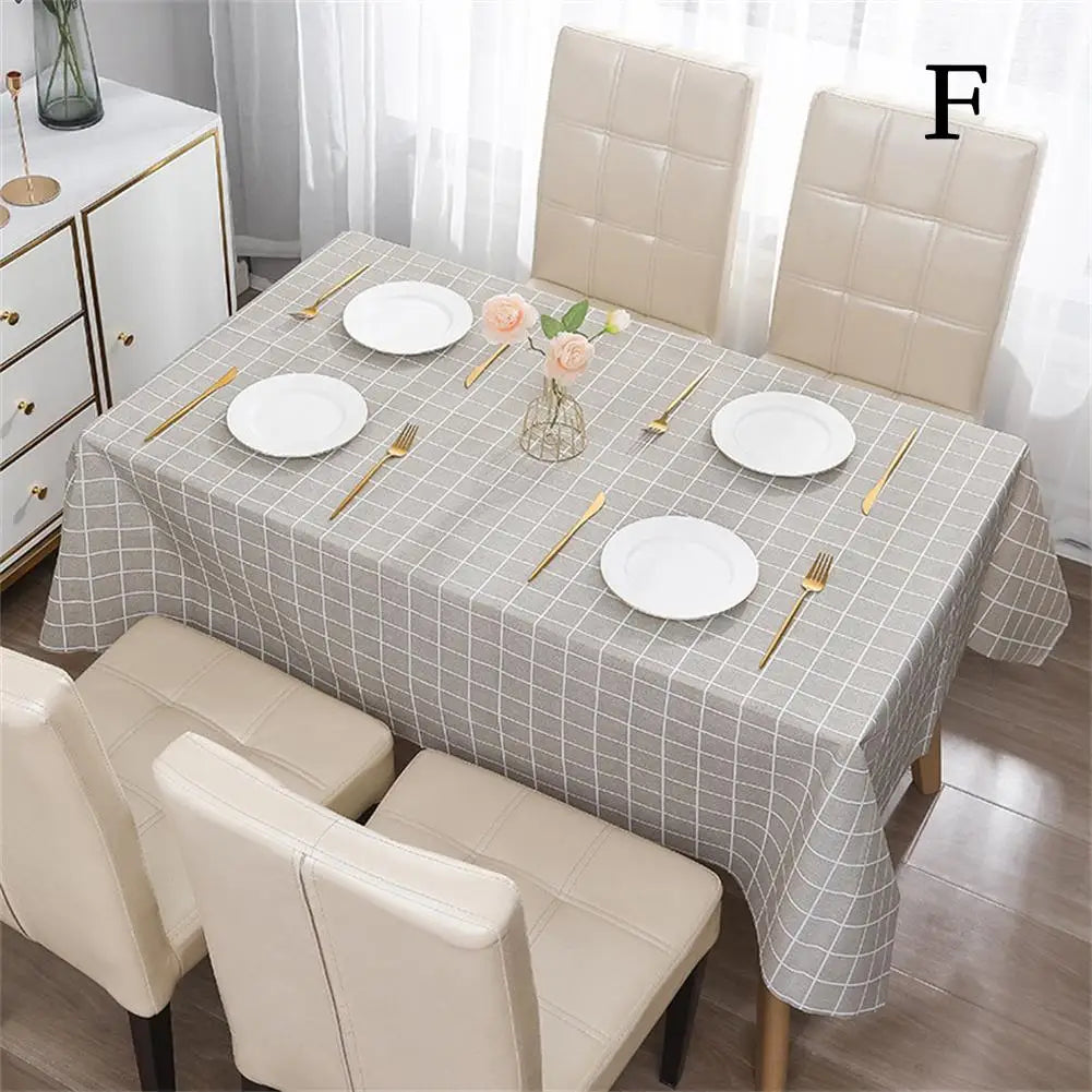 Colorful Nordic Style Sub-print Household Waterproof And Oil-proof Tablecloth Washable Anti-scalding Thickened Rectangular Party
