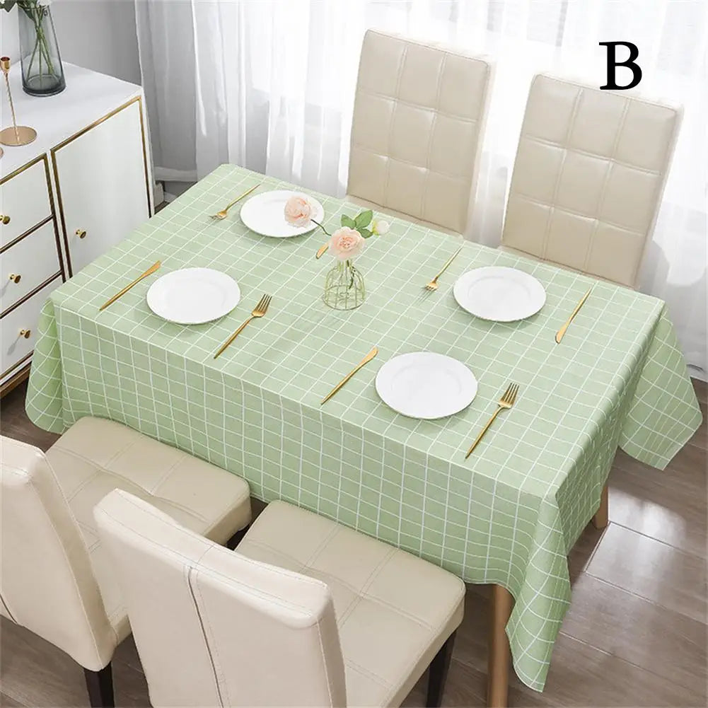 Colorful Nordic Style Sub-print Household Waterproof And Oil-proof Tablecloth Washable Anti-scalding Thickened Rectangular Party