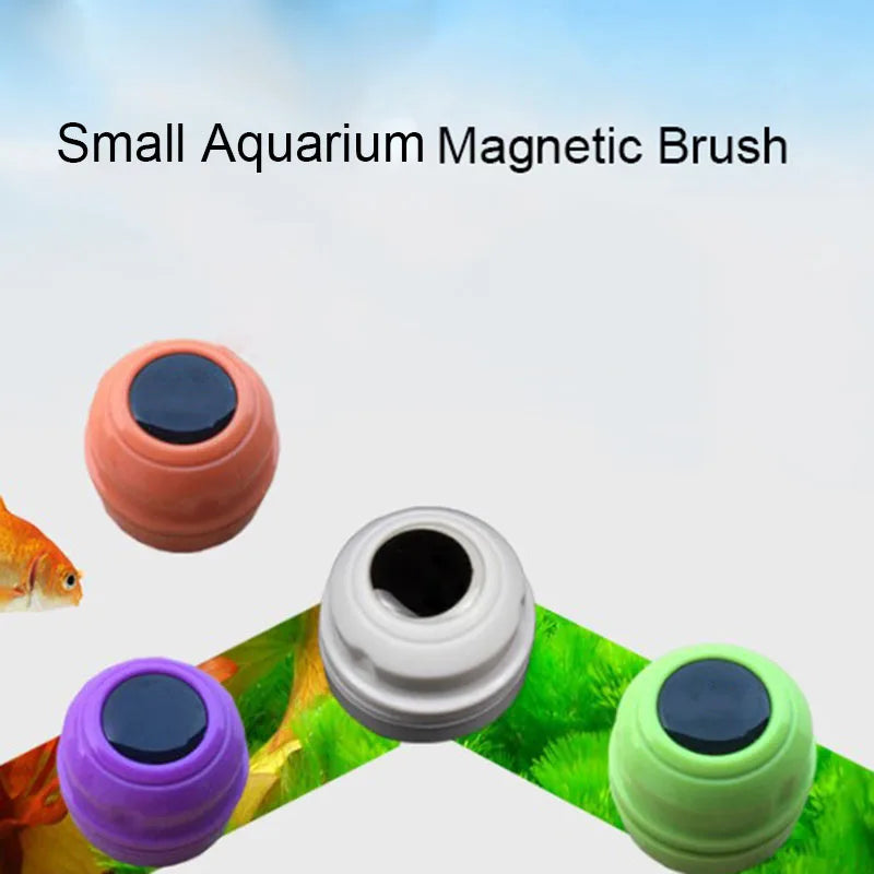1Pcs Mini Magnetic Aquarium Tank Tools Brushes Floating Clean Glass Window Algae Scraper Cleaner Aquarium Brush Cleaning Tools