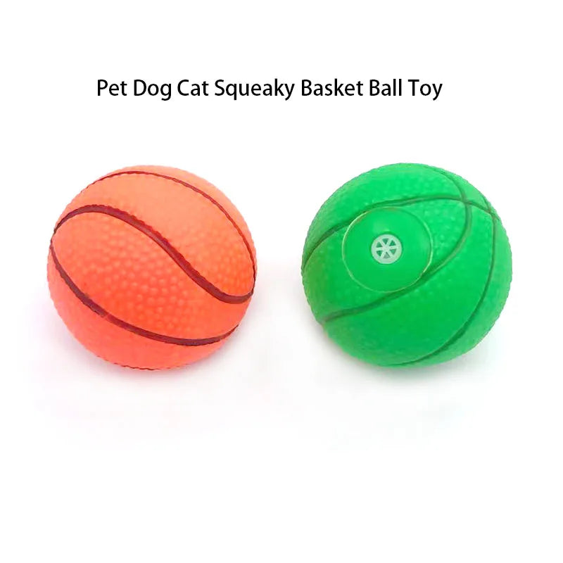 1Pcs Squeaky Basket Ball Pet Dog Toys Squeeze Sound Pet Cat Toy Dogs Toys for Small Medium Dogs Pets Toy Supplies Small Dogs
