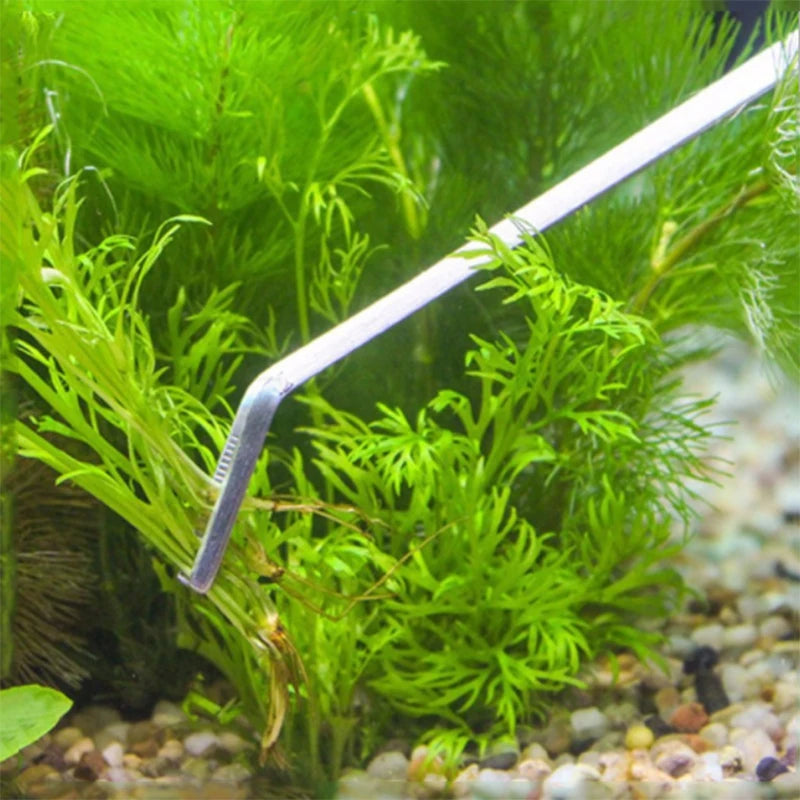 27cm Black Stainless Steel Curved Aquarium Tweezers Aquarium Plants Tweezer Straight Fish Tank Cleaner aquarium accessories