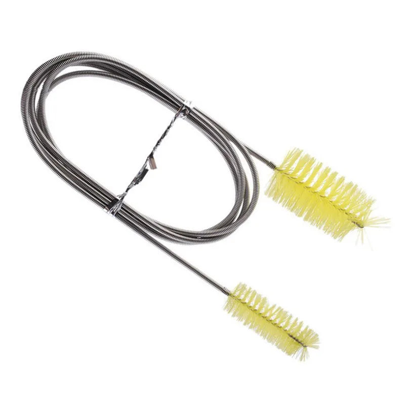 Aquarium Pipe Cleaning Brush Fish Tank Cleaner Tube Stainless Steel Water Filter Air Tube Flexible Double End Hose Accessories