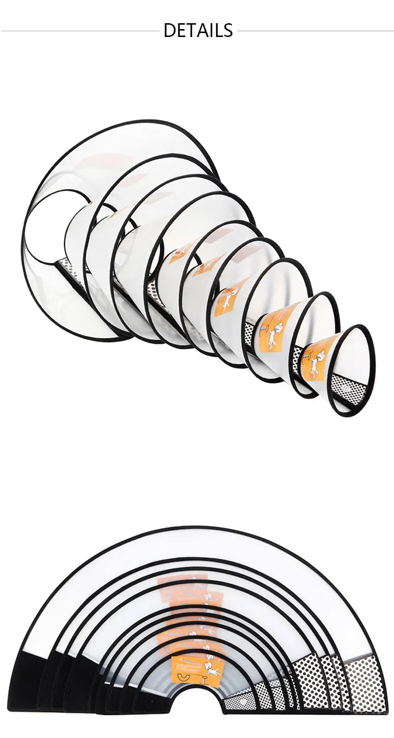 Transparent Dog Elizabethan Collar Smart Cone Medical Wound Healing Anti-Bite Collar for Cats Neck Protective Pet Accessories