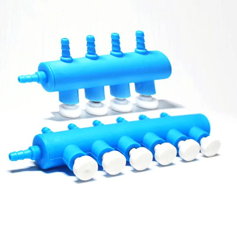 Aquarium Air Splitter Valve Fish Tank Air Pump Flow Splitter Distributor Pump Valve Tap Lever Control Switch Valves Accessories