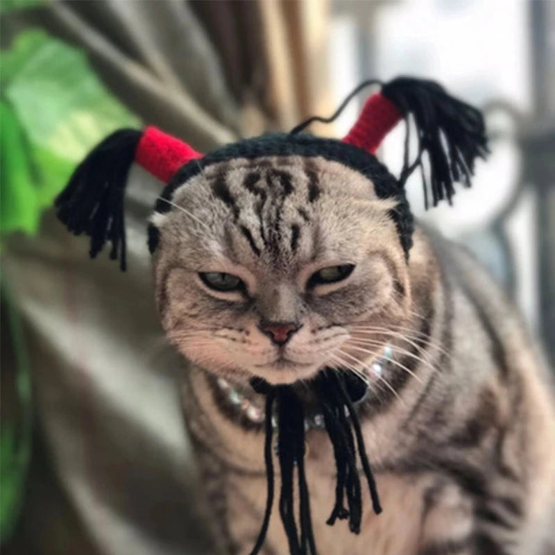 Funny Hat for Cat Sunflower Christmas Costume Pet Hat Halloween Cosplay Keep Warm Headwear Dogs Hats Puppy Accessories for Cats