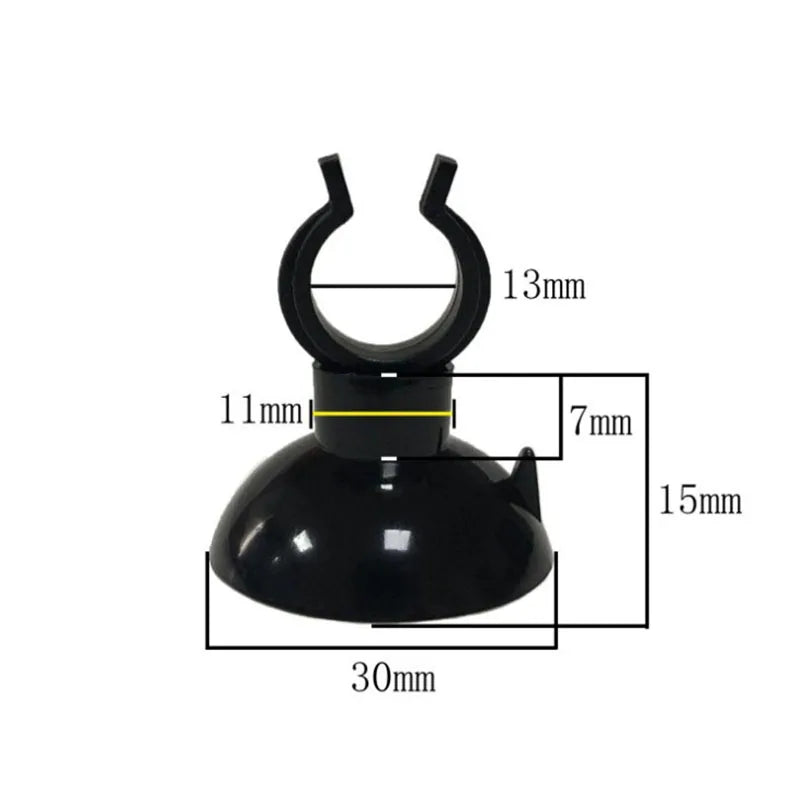 Black Aquarium Suction Cup Air Tube Holder Sucker for Fish Tank Pump Oxygen Air Tube Fixing Clip Aquarium Accessories 5pcs