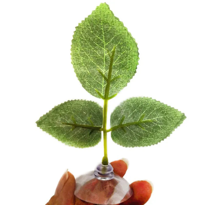 1Pc Artificial Aquarium Leaf Plants Decoration Betta Fish Rest Spawning Ornamental Plant Betta Fish Play Relax Hide Leaf Hammock