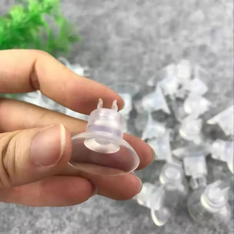 10Pcs/lot 4mm Aquarium Suction Cup Air Tube Holder Sucker for Fish Tank Pump Oxygen Air Tube Fixing Clip Accessories 4/5mm