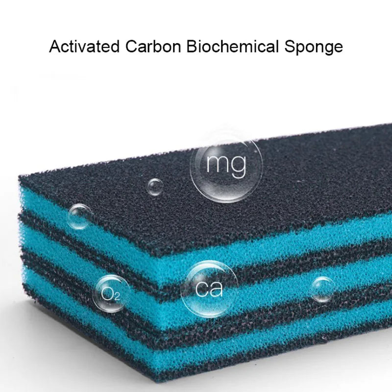 30cmx25cmx2cm Aquarium Activated Carbon Filtration Foam Bio.Sponge Fish Tank Biochemical Filter Sponge Pad Skimmer Sponges New