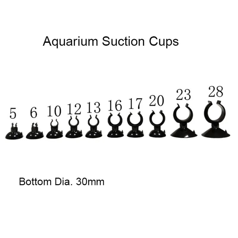 Black Aquarium Suction Cup Air Tube Holder Sucker for Fish Tank Pump Oxygen Air Tube Fixing Clip Aquarium Accessories 5pcs