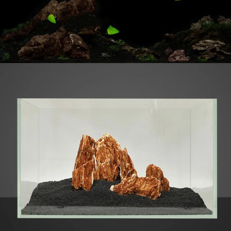 1000g Natural Aquarium Decorations Stone Rockery Landscaping Fish Tank Microporous Chicken Bone Stone Good for Plants Growth