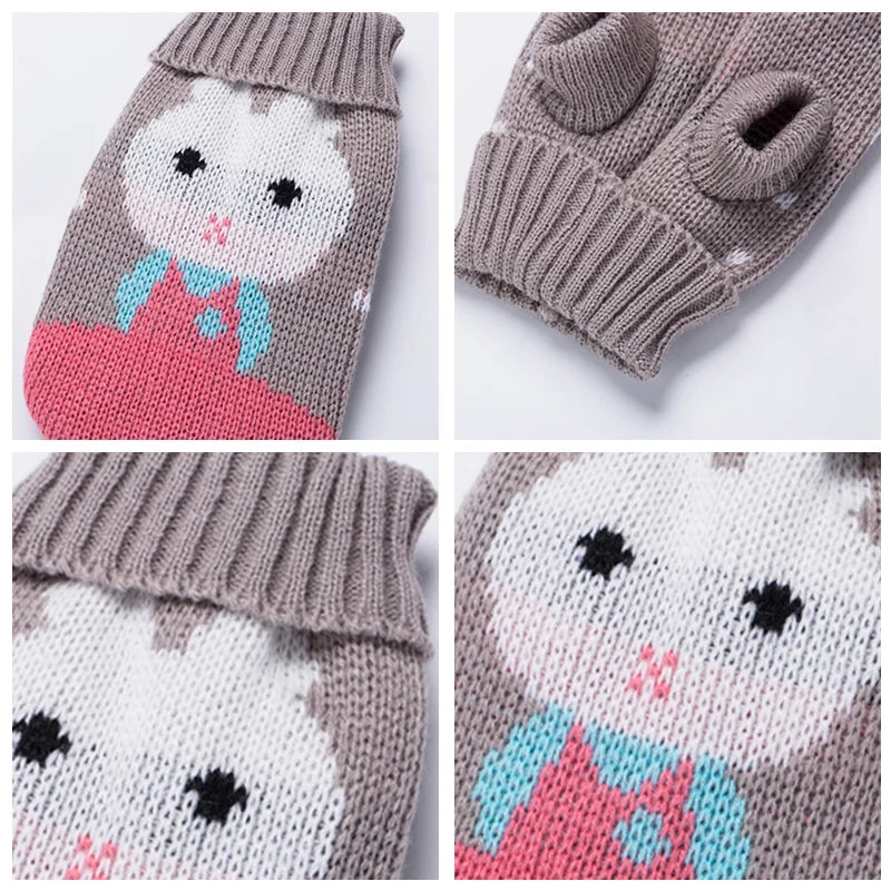 Turtleneck Cat Sweater Knitted Jumper Cat Christmas Sweater for Cats Small Dogs Winter Sphinx Cat Clothes Pet Costume