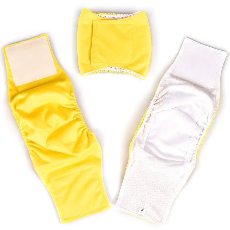 3 Pack Dog Belly Bands Washable Reusable Dog Diapers High Absorbing Male Dog Cat Wrap Panties Pet Incontinence Nappies
