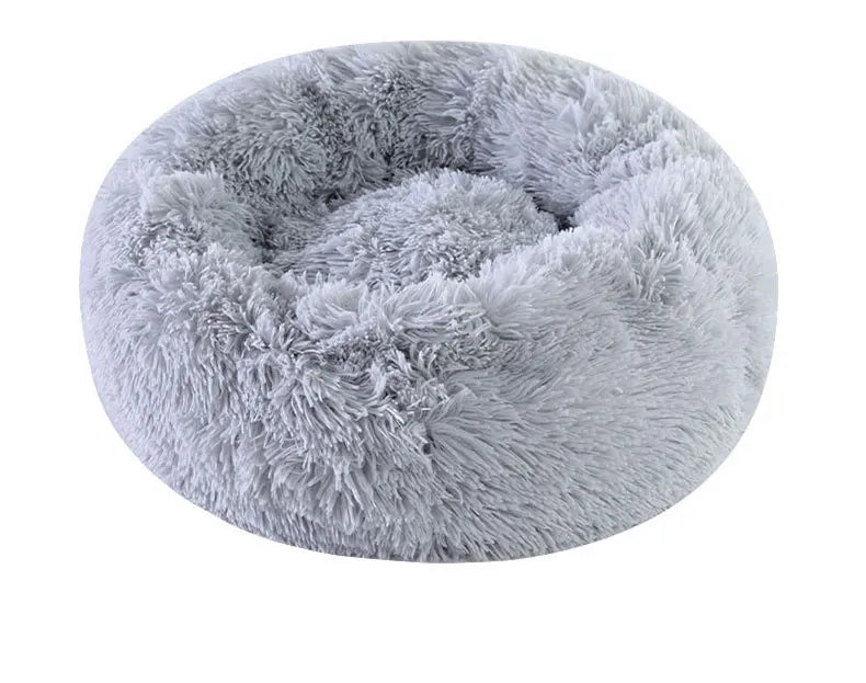 Brand New Round Shape Soft Houses for Cats Deep Sleeping Long Plush Puppy Lounger Pet Mat Small Dog Cushion Kitten Sofa Bed