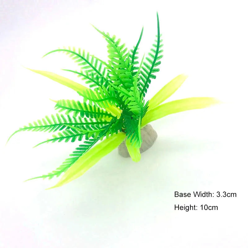 Artificial Aquarium Plastic Pine Tree Fish Tank Plants Decoration Green Red Water Grass Viewing Decorations Simulated Decor