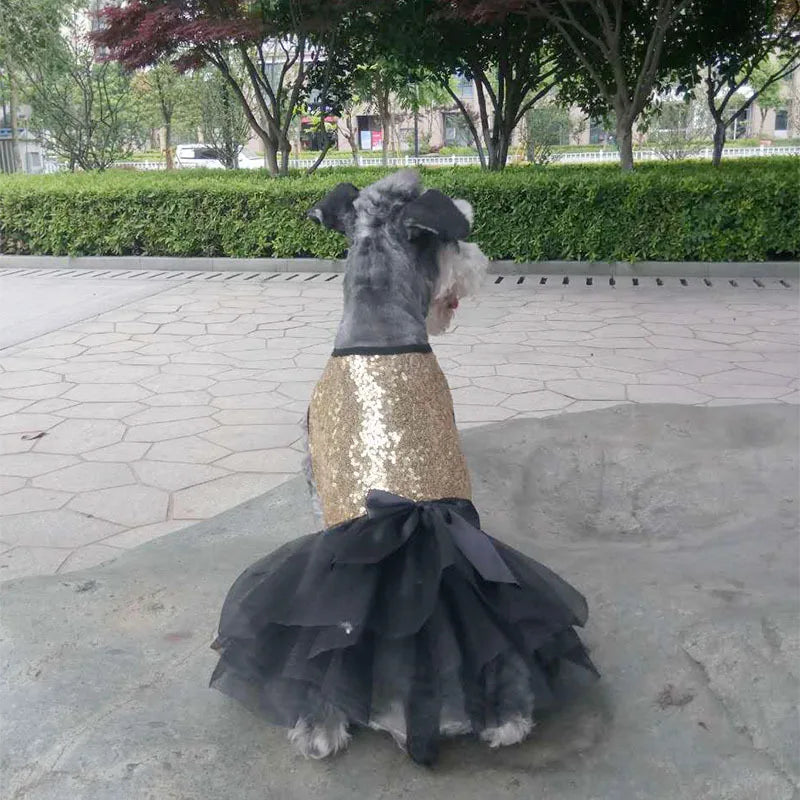 Small Dog Dress Pet Tutu Dress with Sequin Bows Princess Tulle Skirt Puppy Dog Clothes Chihuahua York Terrier Pet Apparel