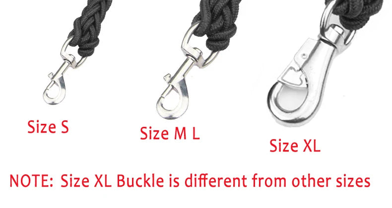 Heavy Duty Pet Dog Collar Leash Set Adjustable Obedience P Chain Collar Nylon Dog Leash Strap Lead Rope for Medium Large Dogs