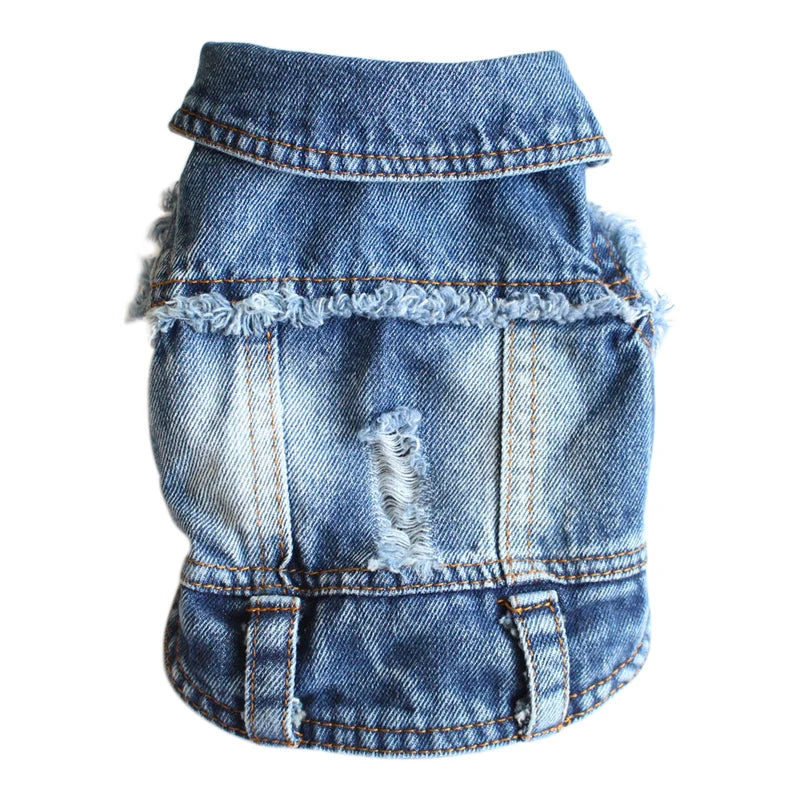 Sphinx Cat Clothes for Small Medium Large Cats, Dark Washed Cat Jeans Jacket Spring Autumn Denim Coat Cat Costume Pet Apparel