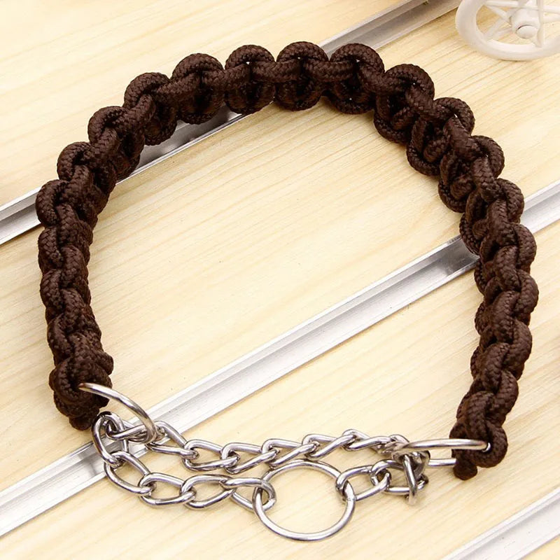 130cm Pet Dog Leash Double Row Adjustable Pet Collar Nylon Leash Double Colors Canvas For Medium Large Dogs Accessoires Hot-Sale