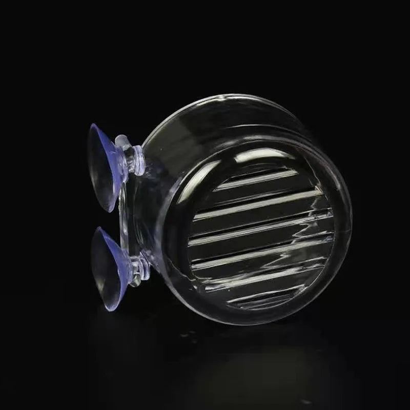 1pc Plastic Automatic Feeder With Suction Cup For Aquarium Red Worm Feeding Fish Tank Cone Live Food Tapered Hopper Basket New
