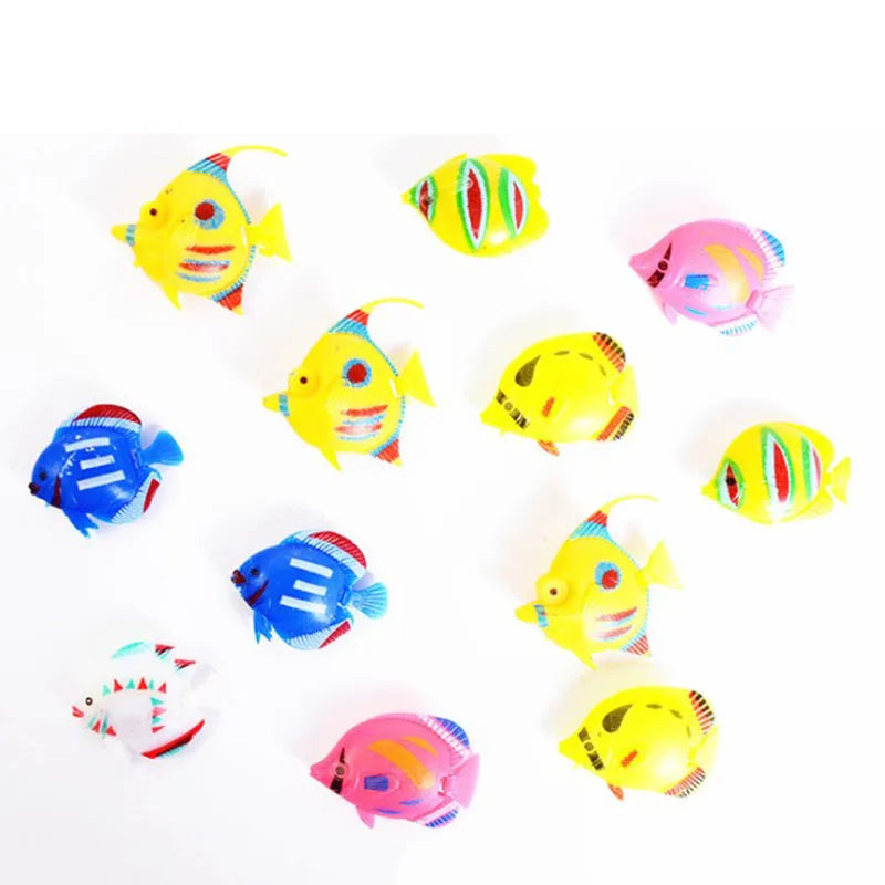 10pcs/lot Artificial Fish Small Tropical Fish Simulation Vivid Landscape Plastic Fake Fish Floating Aquarium Ornament Decoration