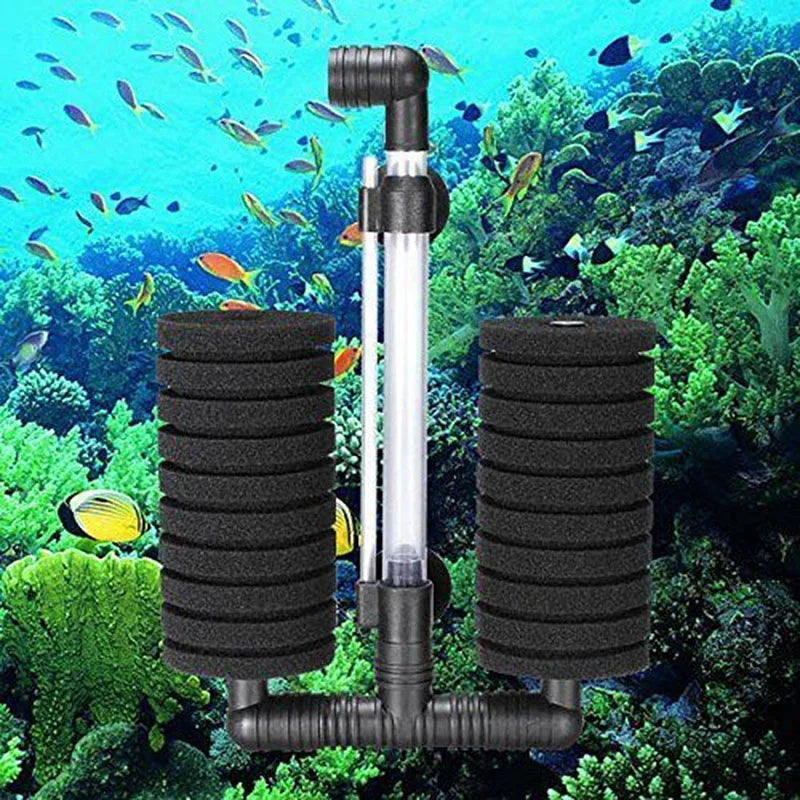 Aquarium Filter Fish Tank Shrimp Pond Air Pump Skimmer Biochemical Sponge Filter Aquarium Filtration Filter Aquatic Pets Product