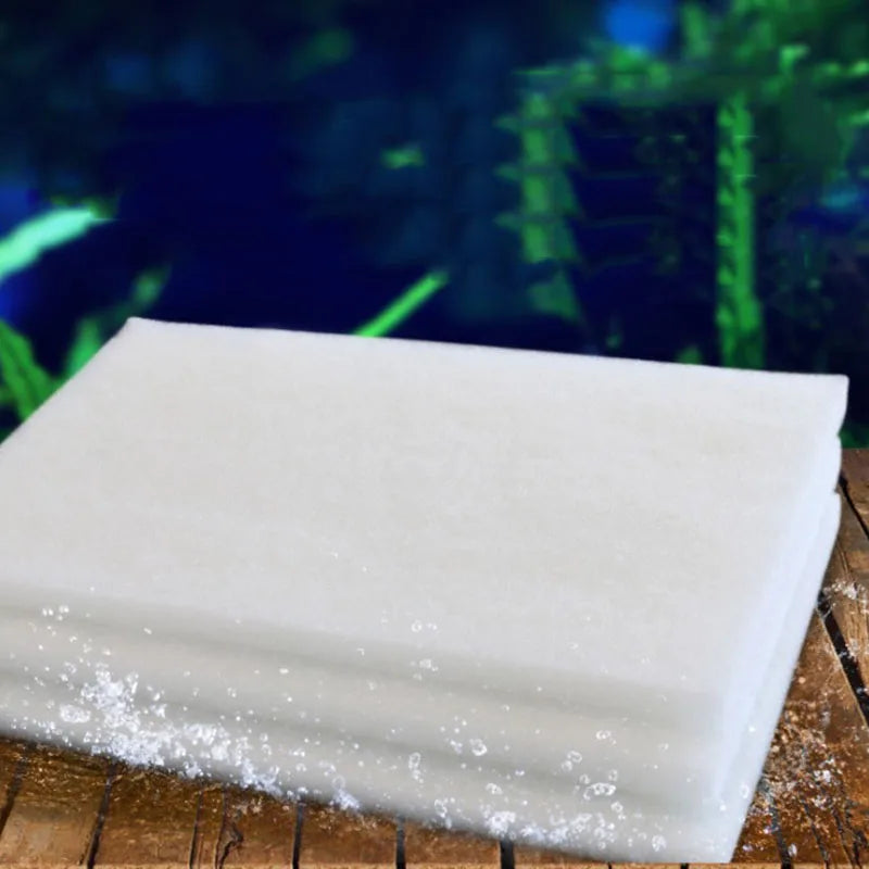 50cmx50cmx2.5cm Filtration Foam Aquarium Fish Tank Biochemical Filter White Sponge Pad Skimmer Long Use Time Sponge Supply Tank