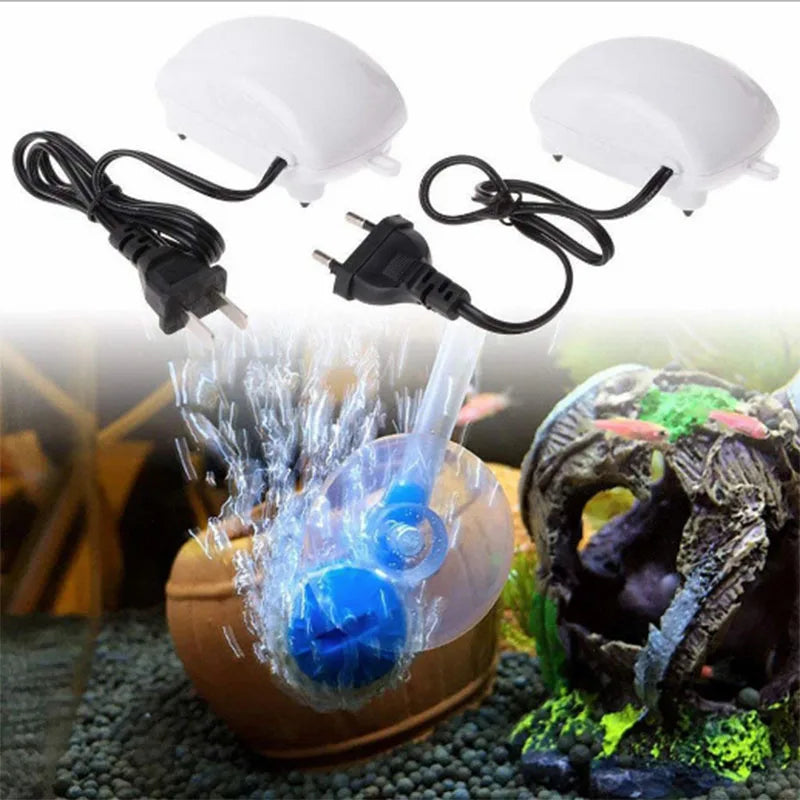 2.5W Aquarium Fish Tank Oxygen Air Pump Mini Air Compressor Pump Aquarium Fish Tank Oxygen Pump Ultra Low Noise Tank Accessories
