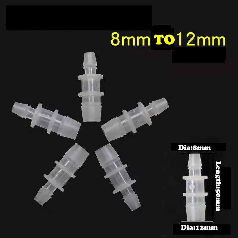 8/12/16mm 5pcs Aquarium Water Pipe Tube Adapter Outlet Inlet Hose Control Valve For Fish Tank Connectors Acuario Accesorio New