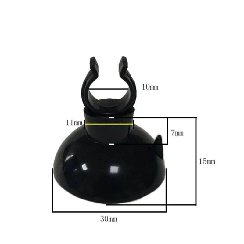 Black Aquarium Suction Cup Air Tube Holder Sucker for Fish Tank Pump Oxygen Air Tube Fixing Clip Aquarium Accessories 5pcs