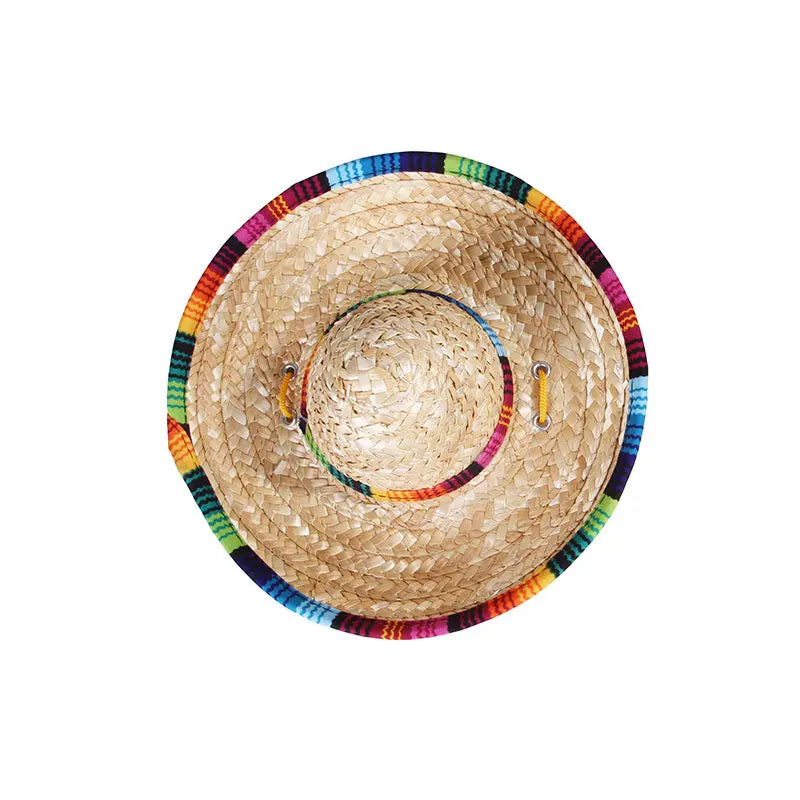 Chinese Tradition Straw Hats for Dogs Wig Mexico Style Puppy Costume Cat Outfit Cat Supplies Pet Accessories for Small Animal
