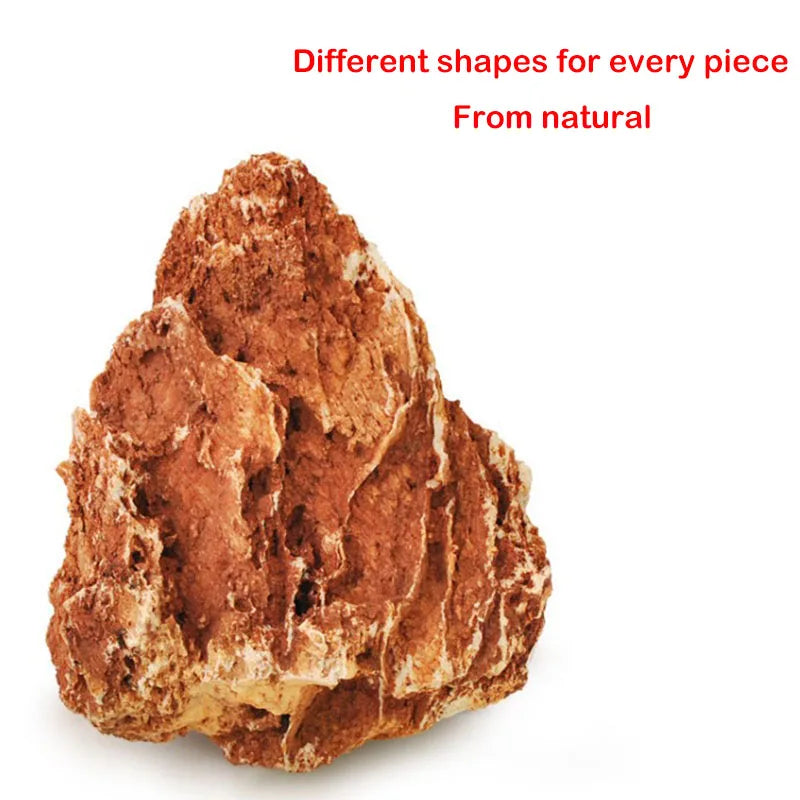 1000g Natural Aquarium Decorations Stone Rockery Landscaping Fish Tank Microporous Chicken Bone Stone Good for Plants Growth