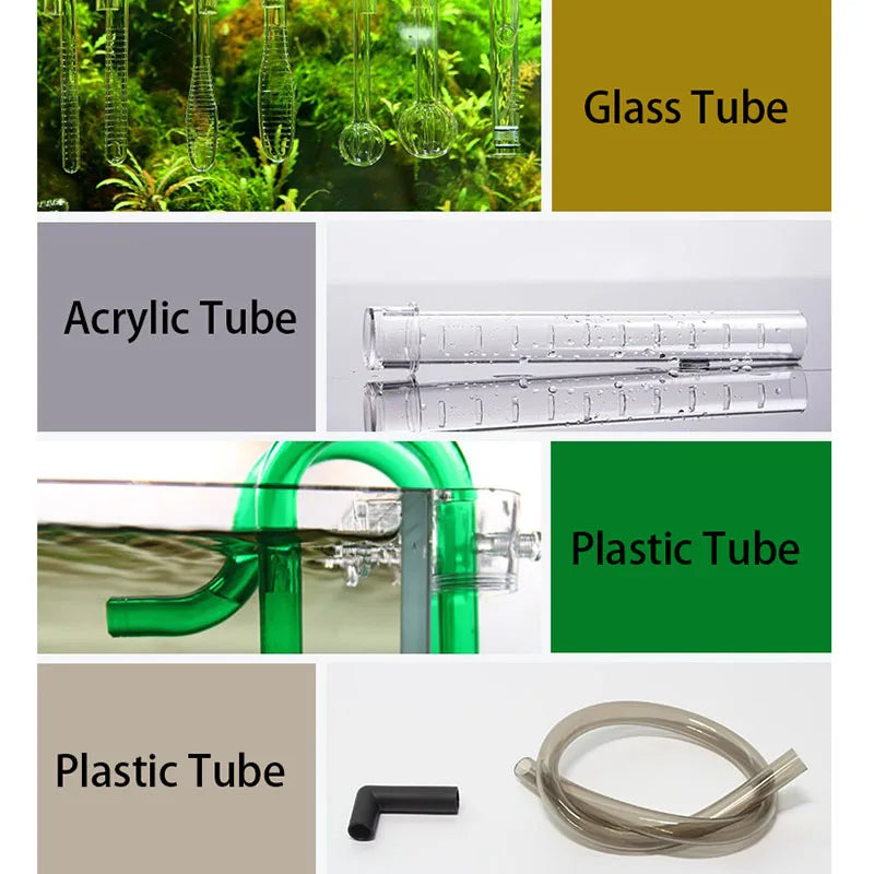 Aquarium Pipe Cleaning Brush Fish Tank Cleaner Tube Stainless Steel Water Filter Air Tube Flexible Double End Hose Accessories