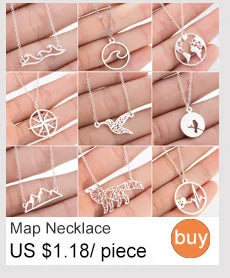 SMJEL Wild Animal Necklace Stainless Steel Hummingbird Necklaces & Pendants Cute Eagle Phoenix Swallow Birds Necklace collares