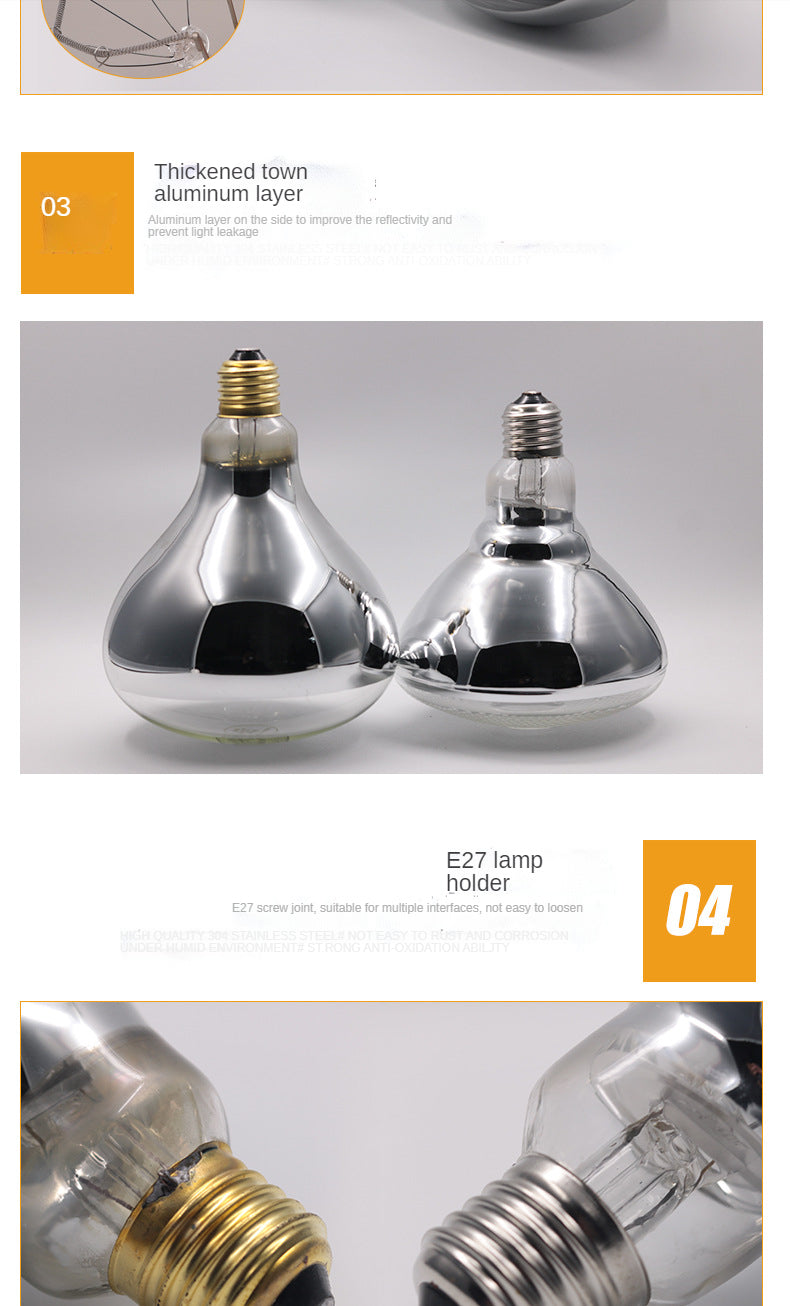 Thermal Insulation Lamp Shade with Switch for Breeding Animals, Heating Lamp Shade for Chickens Piglet Waterproof Lamp Shade F