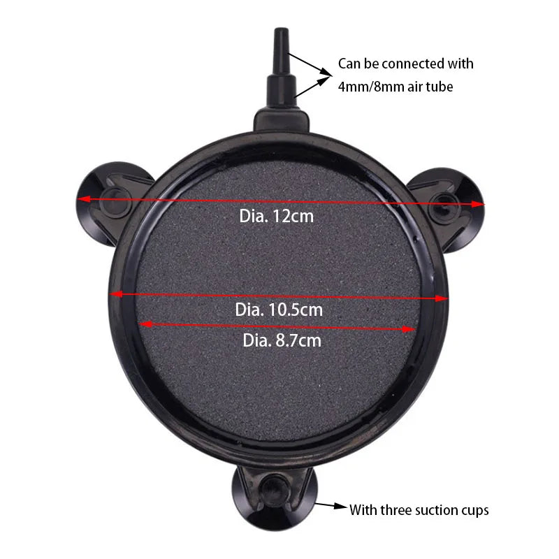 Aquarium Air Pump Sand Stone Oxygen Pump Fresh Air Stone Bubble Bar Aquarium Fish Tank Aerator Pump Stone with Suction Cups New