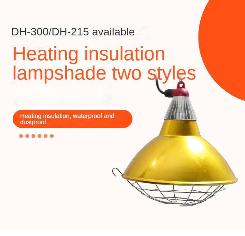 Thermal Insulation Lamp Shade with Switch for Breeding Animals, Heating Lamp Shade for Chickens Piglet Waterproof Lamp Shade F