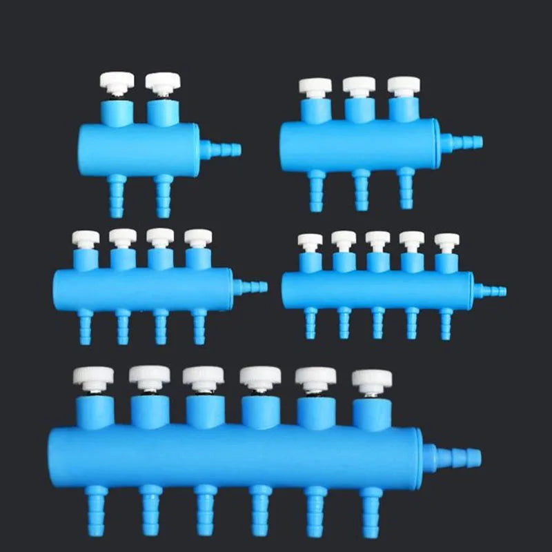 Aquarium Air Splitter Valve Fish Tank Air Pump Flow Splitter Distributor Pump Valve Tap Lever Control Switch Valves Accessories