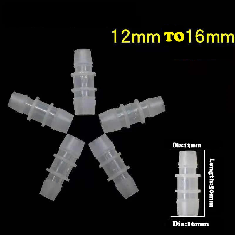 8/12/16mm 5pcs Aquarium Water Pipe Tube Adapter Outlet Inlet Hose Control Valve For Fish Tank Connectors Acuario Accesorio New