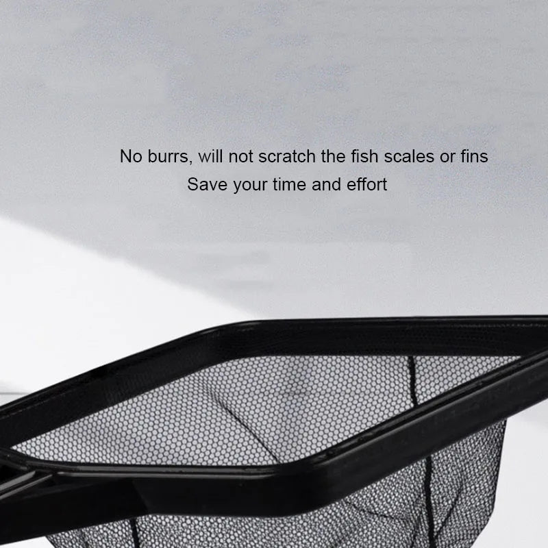 Black Aquarium Accessories Long Handle Square Aquarium Fish Tank Fishing Net Landing Net for Fish Durable Products Accessories