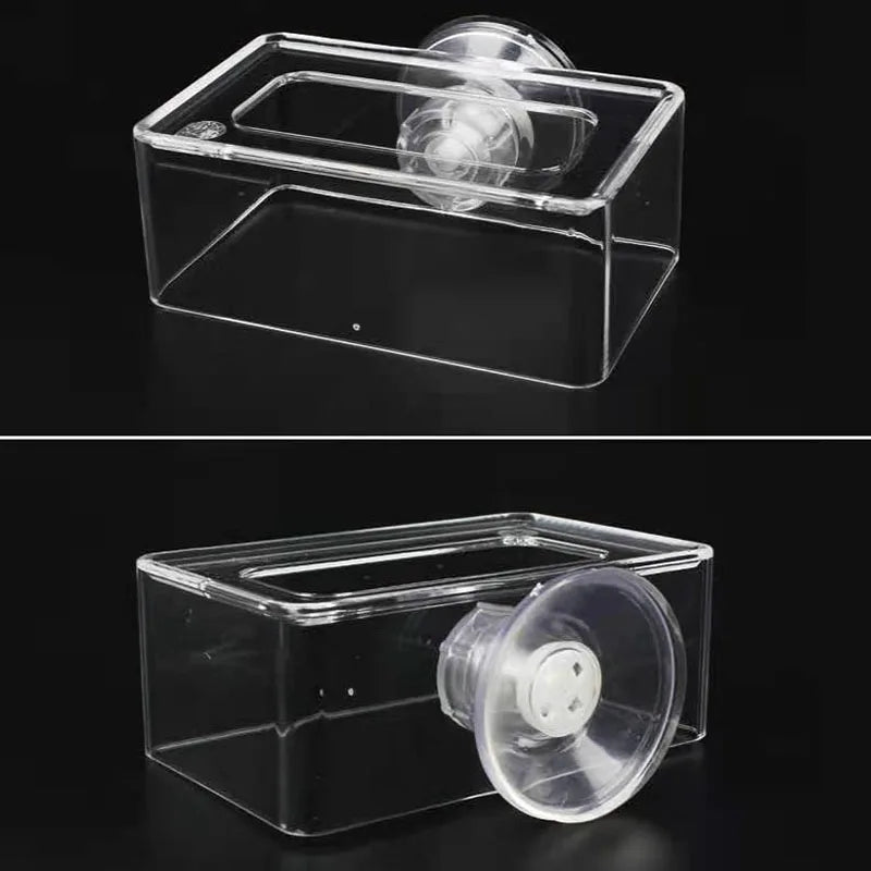 1Pcs Fish Feeding Aquarium Feeding Ring Fish Tank Station Floating Food Tray Feeder Aquarium Accessory with Strong Suction Cups